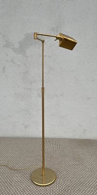 Mid-Century Modern Floor Lamp with Articulated Arm and Metal Shade