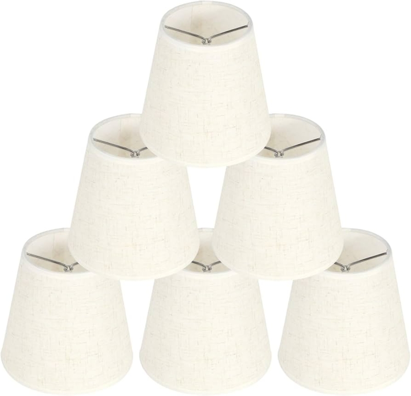 Mini Barrel Lamp Shades with Clip-On Fitter in Cream