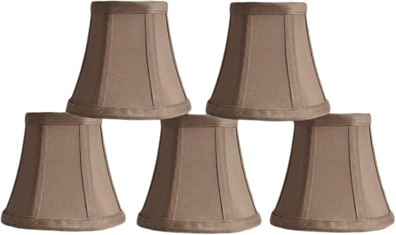 Mini Lamp Shade, Bell Silhouette Piped Trim Traditional Flared
