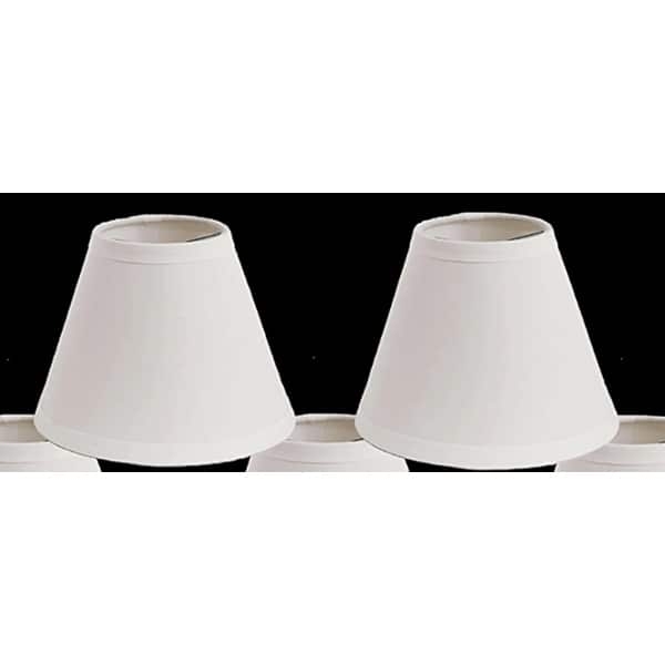Mini Lamp Shade Hardback Empire Crisp White Fabric Chandelier Shades
