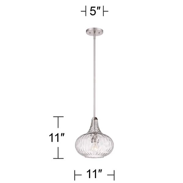 Mini Pendant Light Brushed Nickel Textured