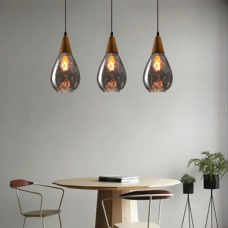 Mini Pendant Light: Industrial Matte Black Hardware & Clear Glass Bowl