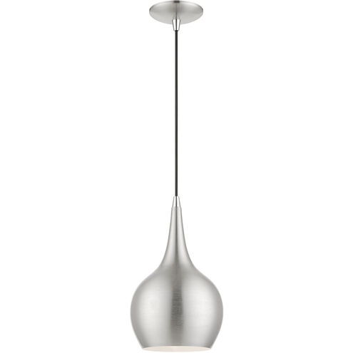 Mini Pendant Light Two-Tone Metal Polished Chrome Accents Industrial