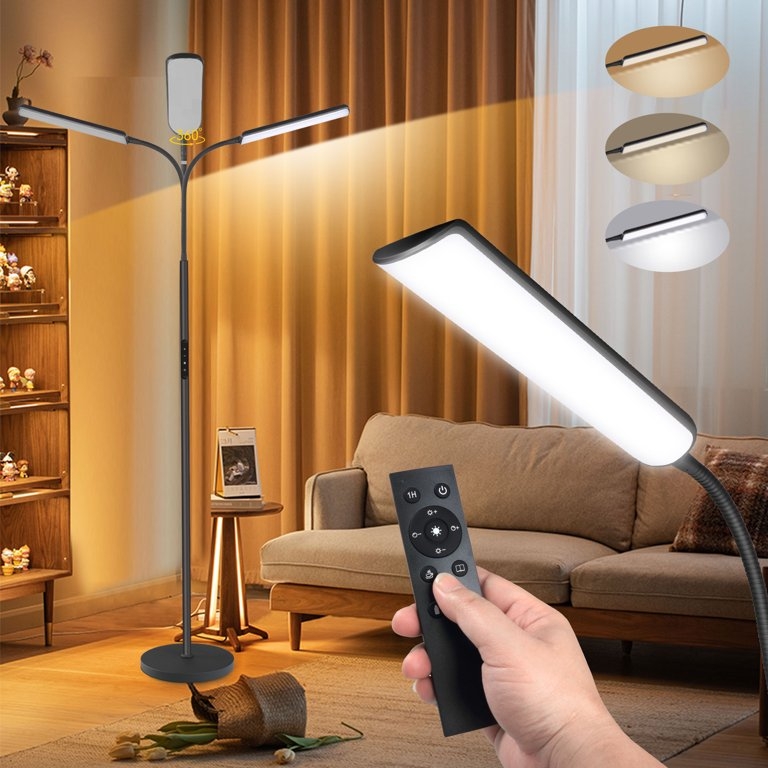 Minimalist Arched Floor Lamp, Matte Black Finish for Cozy Reading