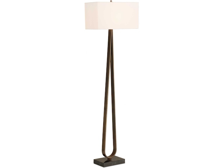 Minimalist Floor Lamp Slender Profile Matching Metal Shade Dark Finish