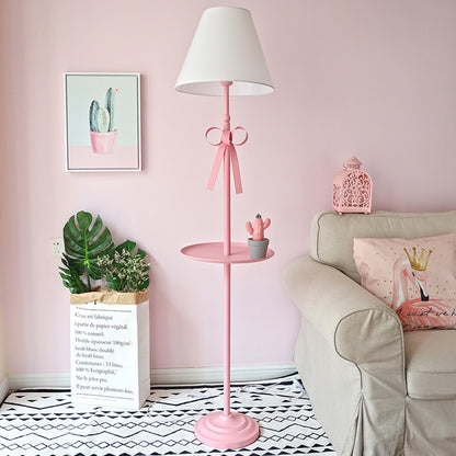 Minimalist Floor Lamp Ultra Slim Silhouette Cone Fabric Shade Pastel
