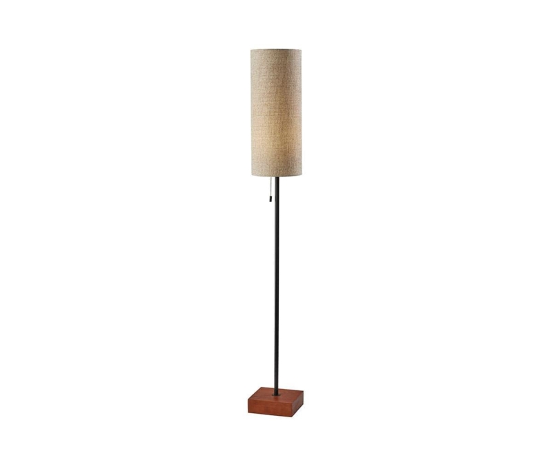 Minimalist Tripod Floor Lamp with Taupe Shade