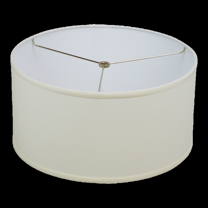 Modern Black Linen Drum Lamp Shade with Spider Attachment