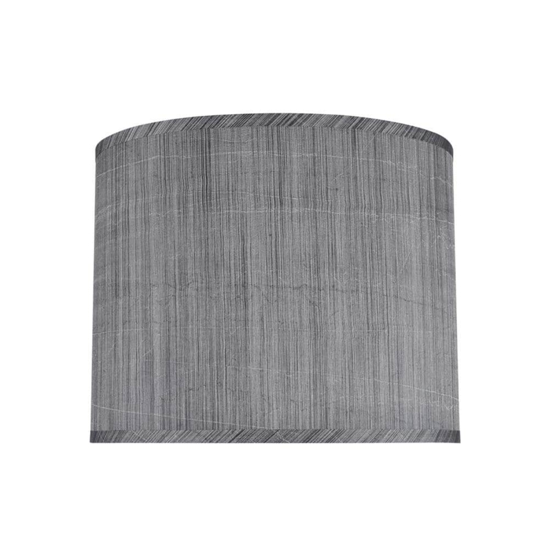 Modern Drum Lamp Shade with Black and Grey Horizontal Stripes