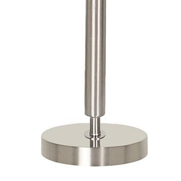 Modern Drum Shade Lighting with Silver Tubular Frame and Push Switch