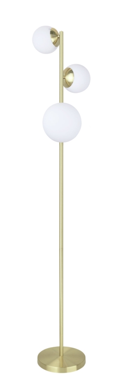 Multi Head Brass Floor Lamp with Three Adjustable Lights