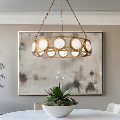 Multi-Tiered Glass Chandelier for High Ceiling Formal Living Rooms