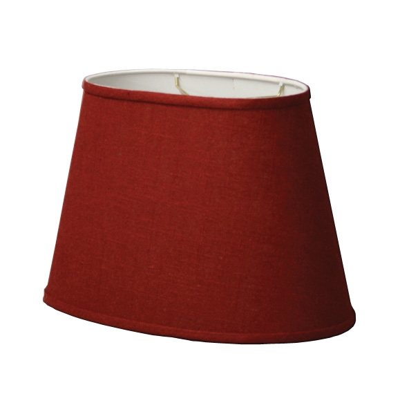 Natural Burlap Hardback Oval Lampshade for Earthy Homes