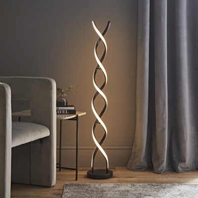 Novelty Floor Lamp: Blue LED Bubble Tube with Floating Beads