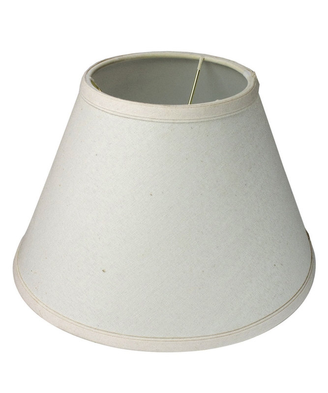 Oatmeal Linen Lamp Shade Tapered Threaded Uno Fitter