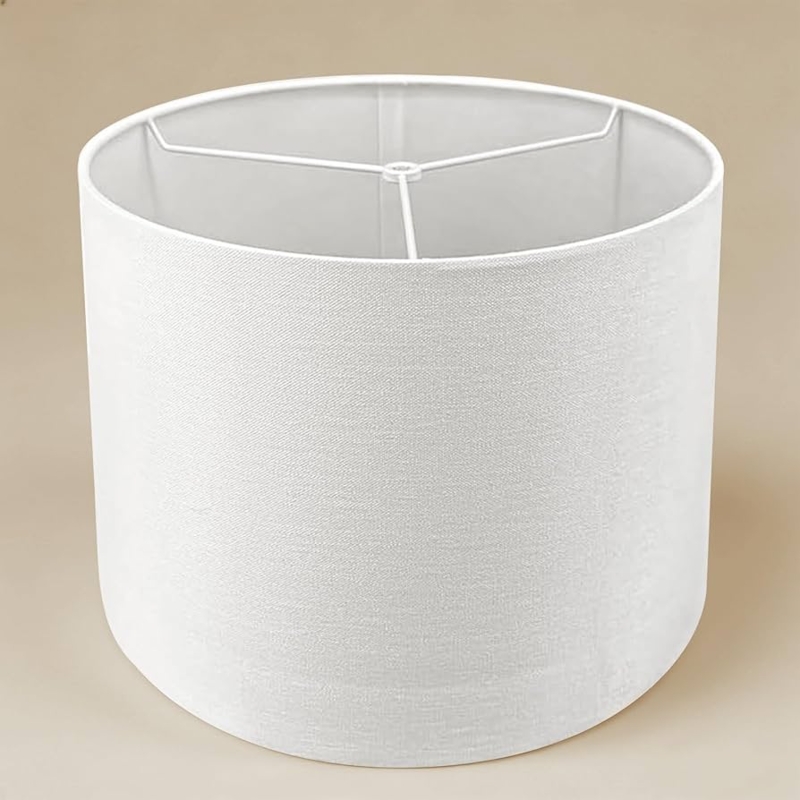 Oatmeal Linen Tapered Drum Lamp Shade with Spider Fitter