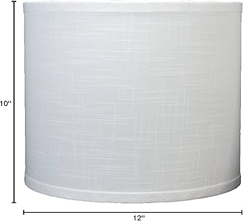 Off-White Drum Lamp Shade, Woven Texture, Spider Fitter
