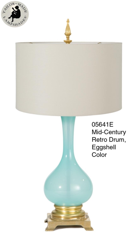 Off White Drum Lampshade Fine Linen Texture Mid Century Minimalist