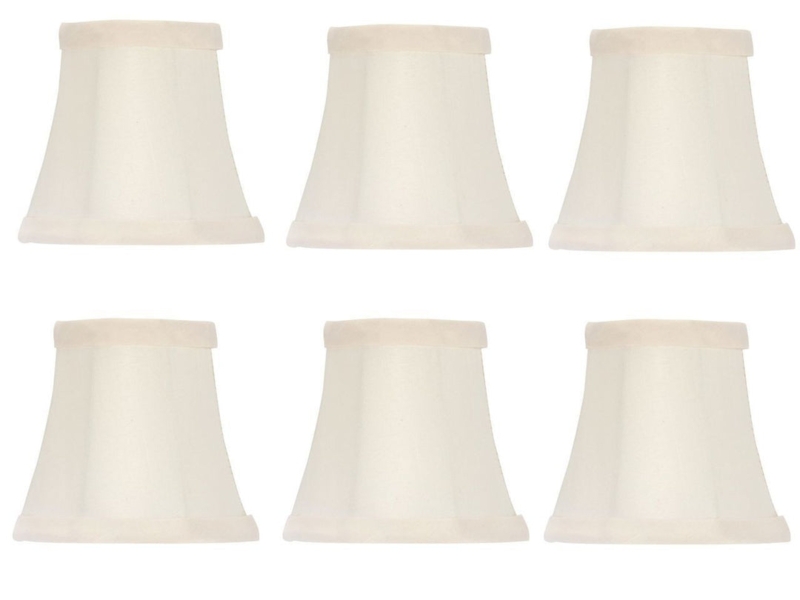 Off-White Mini Drum Lamp Shade with Rolled Edges
