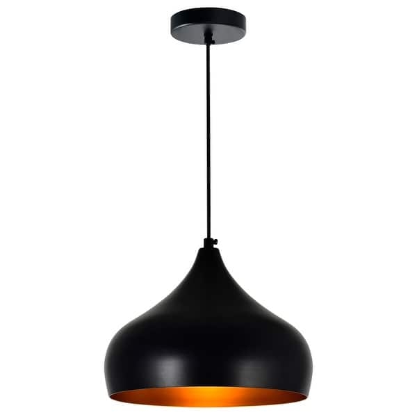 Orb Pendant Light Matte Black Interlocking Rings Open Frame