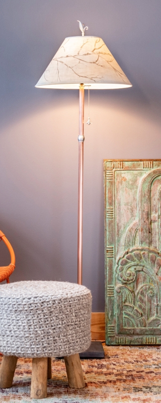 Organic Modern Floor Lamp Branching Tripod Botanical Shade