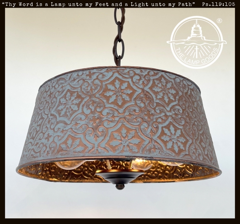 Ornate Chandelier with Scrollwork Arms and Glass Shades