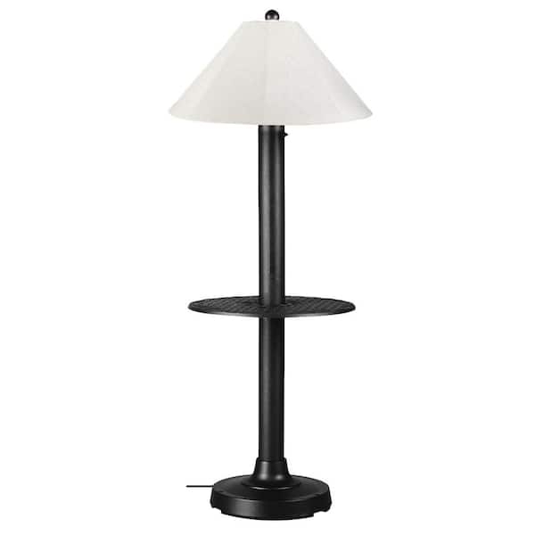 Outdoor Floor Lamp with Weather Resistant Design and Integrated Tray