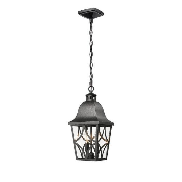 Outdoor Pendant Light Tapered Metal Frame Edison Bulb Porch Lantern