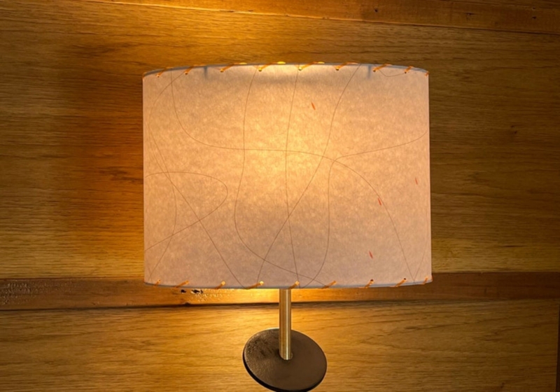 Oval Lamp Shade with Organic Slub Texture for Minimalist Decor