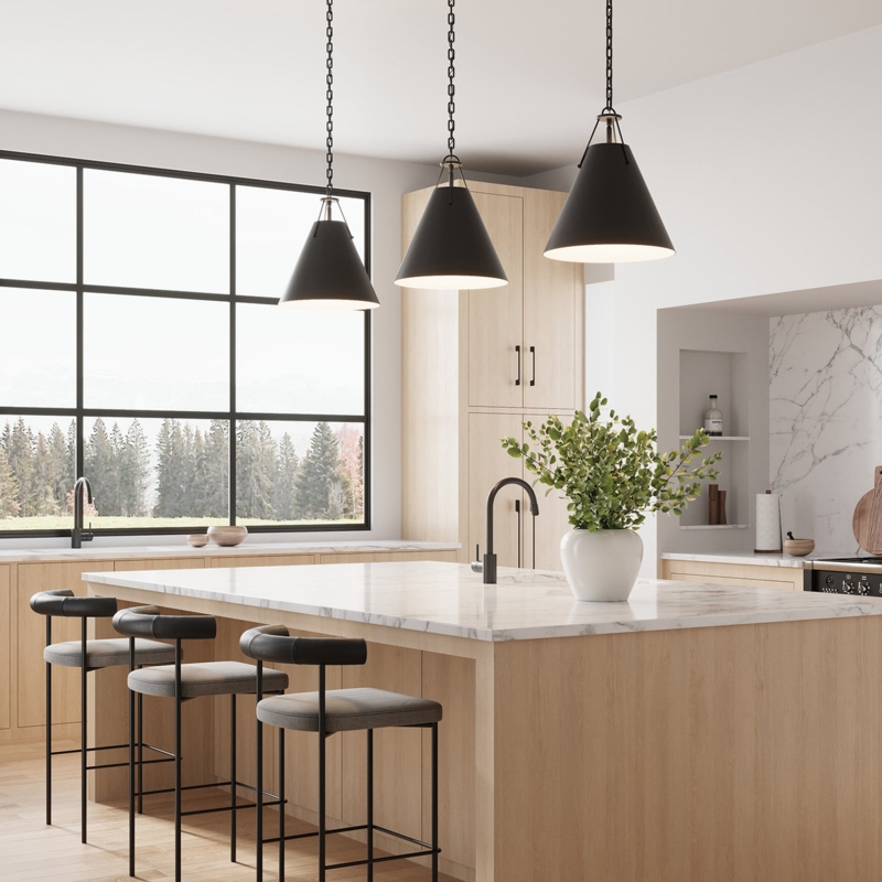 Oversized Dome Pendant Light for Minimalist Dining Room