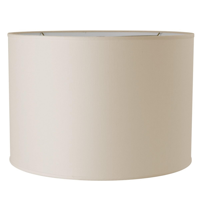 Oversized Drum Shade, White Linen Contemporary 20 Inch