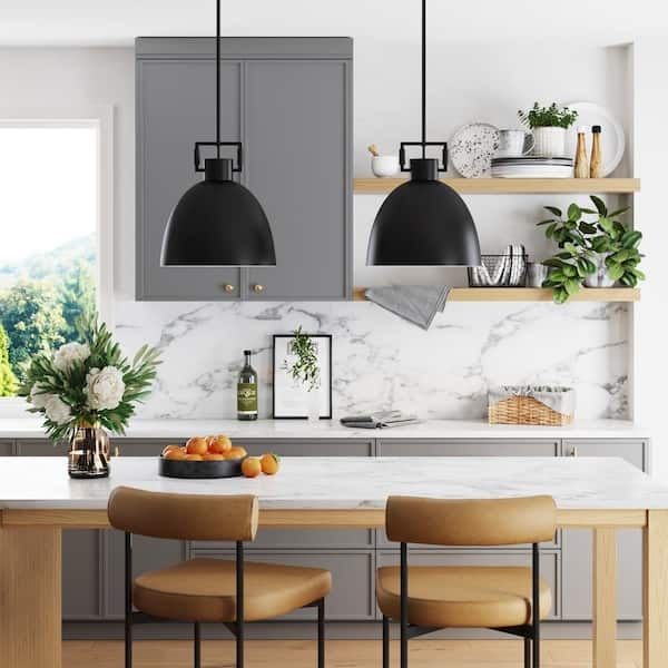 Oversized Saucer Pendant Light Matte Black | Modern