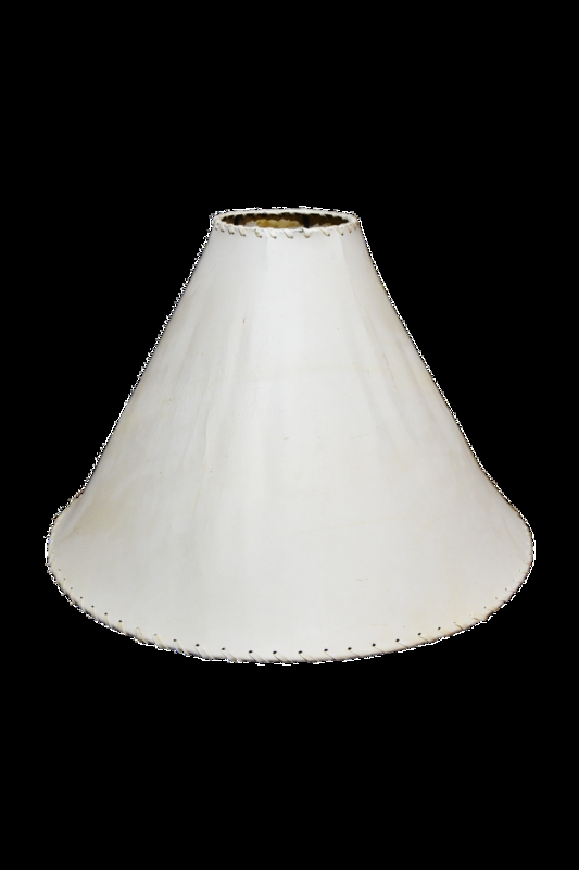 Oversized Tapered Lamp Shades in Leather and Hair-on-Hide