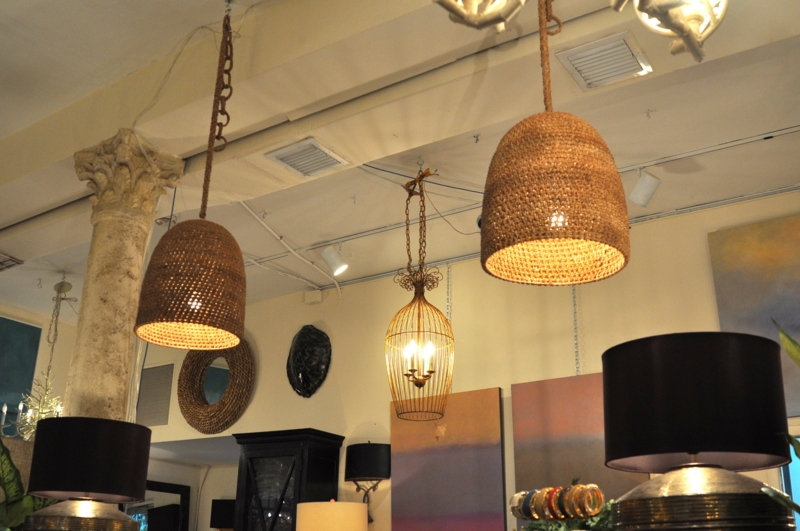 Pendant Chandelier Rattan And Rope Weave Candelabra Cluster Coastal