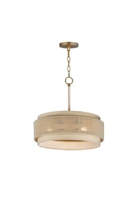 Pendant Light 3-Light Cluster Cylinder Seeded Glass