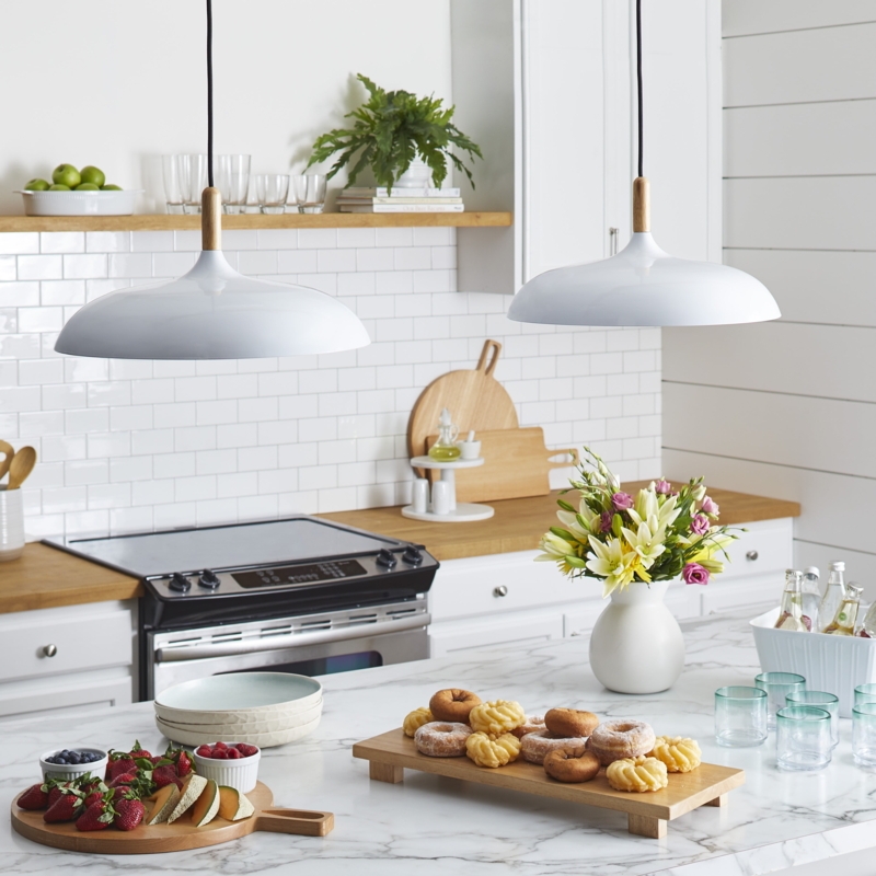 Pendant Light, 55-Inch Wide Industrial All-Metal Dome for Dining Rooms