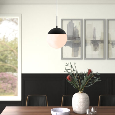 Pendant Light Bell Shaped Shade Clear Glass Functional Hardware