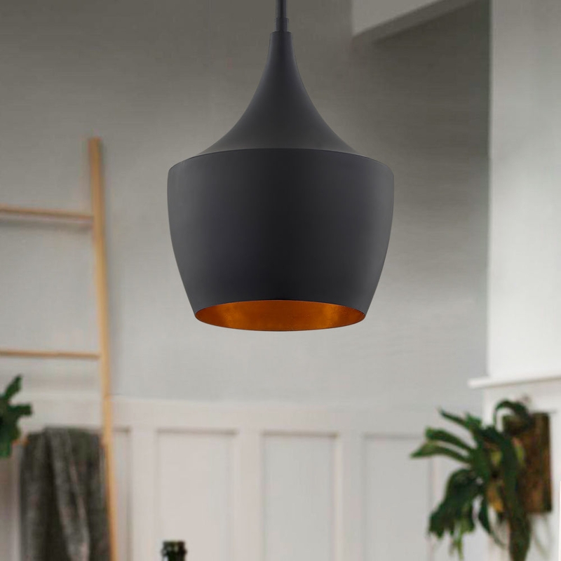 Pendant Light Bowl Shade Polished Brass Interior Industrial