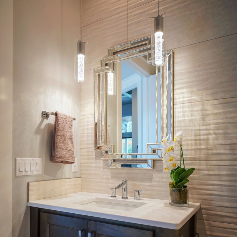 Pendant Light: Champagne Tint, Textured Glass, Champagne Glass Pendant