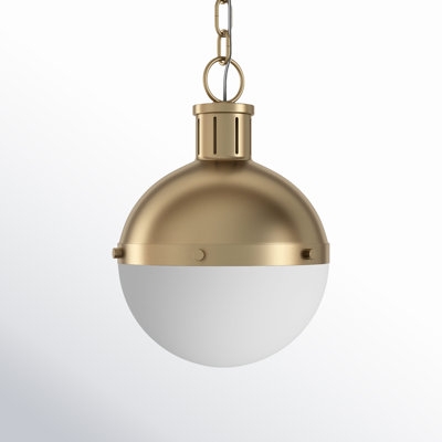 Pendant Light Clear Bell Shade Matte Black