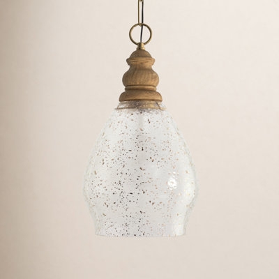 Pendant Light Clear Glass Globe Minimalist Rod Suspension