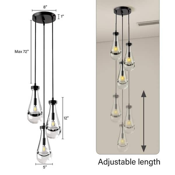 Pendant Light Cluster Seeded Glass Bubbles Polished Gold Glam