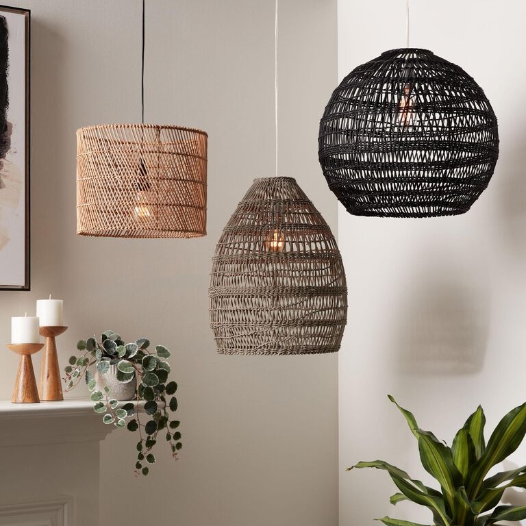Pendant Light Cord Kit: Matte Black Canopy, Fabric Wrapped Cord