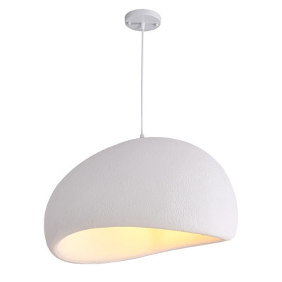 Pendant Light Crinkled Texture Large Dome Organic Modern Statement