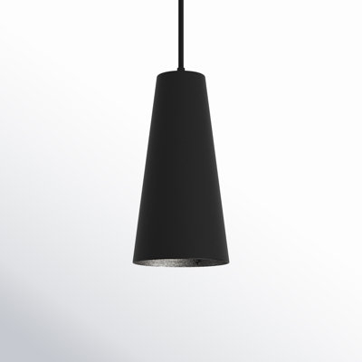 Pendant Light: Dramatic Flared Metal Cone Shade in Matte Finish