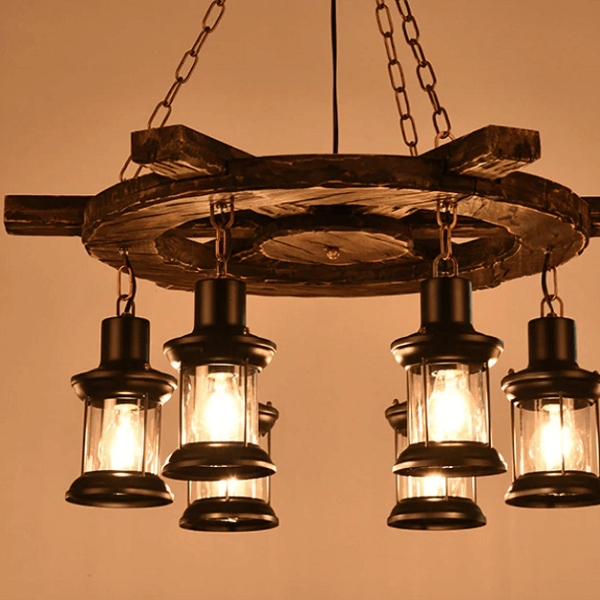 Pendant Light Flared Cap Shade Brass Interior Black Finish