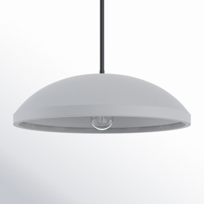 Pendant Light Forest Green Shade Gold Interior Large Dome Modern