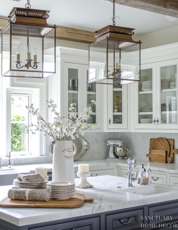 Pendant Light French Country Oversized Open Frame Lantern Antiqued Metal