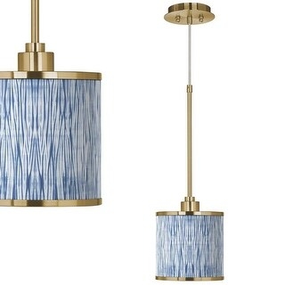 Pendant Light Hammered Glass Shade Satin Metallic Mini