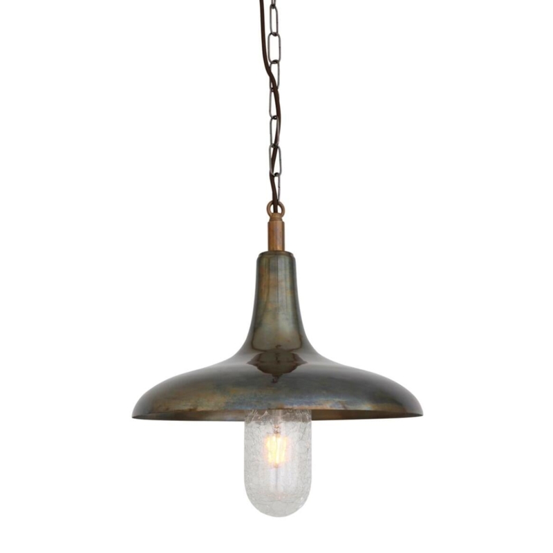 Pendant Light Industrial Bell Shade Matte Black Caged Bulb